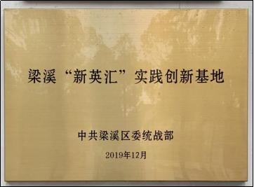 2019年12月5日获梁溪区委统战部授予新英汇实践创新基地授牌